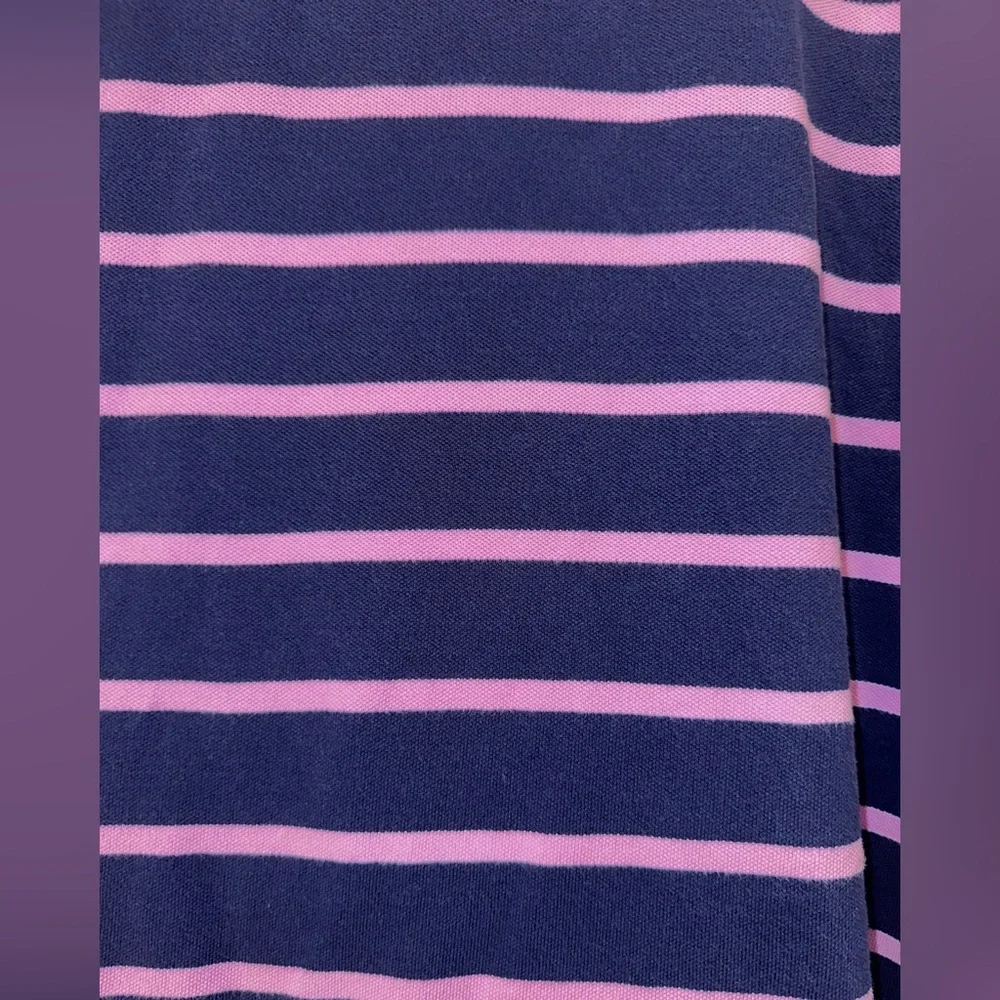 Polo Ralph Lauren Custom Fit Navy Pink Striped Polo Shirt Men’s L